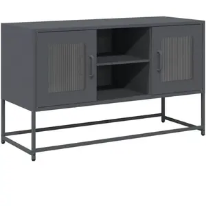 Comparateur de prix : vidaXL Meuble TV anthracite 100,5x39x60,5 cm acier