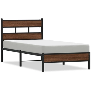 vidaXL Cadre de lit sans matelas chêne marron 90x190cm bois ingénierie pas cher