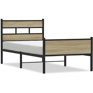 vidaXL Cadre de lit sans matelas chêne sonoma 90x200 cm pas cher