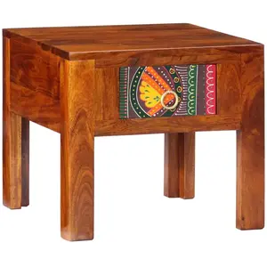 vidaXL Table de chevet 40x40x36 cm bois d'acacia massif pas cher