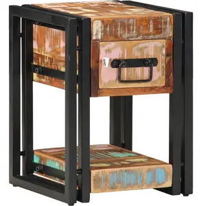 vidaXL Tables De Chevet Vidaxl 2 Pcs 40x40x40 Cm En Bois Récupéré pas cher