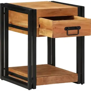 vidaXL Table De Chevet Vidaxl 40x40x50 Cm En Bois D'acacia Massif pas cher