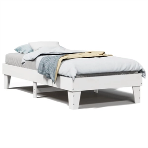 Comparateur de prix : vidaXL Cadre de lit sans matelas blanc 90x190 cm bois de pin massif