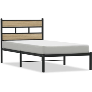 vidaXL Cadre de lit en métal sans matelas chêne sonoma 180x200 cm pas cher