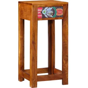 Support De Téléphone Vidaxl 35x35x75 Cm En Bois D'acacia Massif