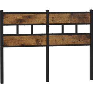 vidaXL Vidaxl Tête De Lit Chêne Fumé 135 Cm Fer Et Bois D'ingénierie pas cher