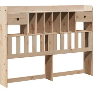 vidaXL Tête de lit avec rangement 140 cm bois massif de pin pas cher