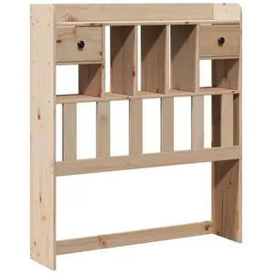 Tête de lit avec rangement 100 cm bois massif de pin Vidaxl Natural pas cher