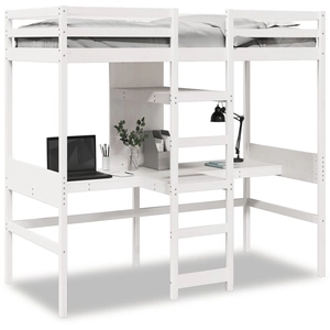 vidaXL Cadre de lit superposé sans matelas blanc 75x190 cm pin massif pas cher
