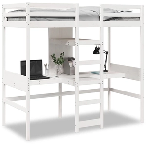 vidaXL Cadre de lit superposé sans matelas blanc 80x200 cm pin massif pas cher