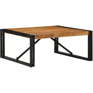 Comparateur de prix : vidaXL Table basse 80x80x35 cm bois massif acacia