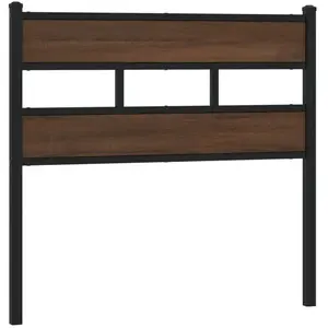 vidaXL Tête de lit chêne marron 100 cm acier et bois d'ingénierie pas cher