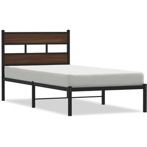 vidaXL Cadre de lit sans matelas avec tête de lit 75x190 cm pas cher