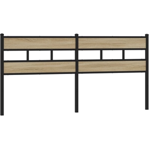 vidaXL Tête de lit chêne sonoma 180 cm fer et bois d’ingénierie pas cher