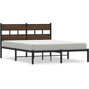 vidaXL Cadre de lit sans matelas avec tête de lit 140x190 cm pas cher