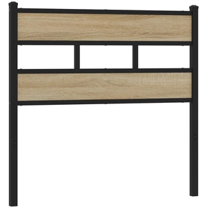 vidaXL Tête de lit chêne sonoma 90 cm fer et bois d ingénierie pas cher