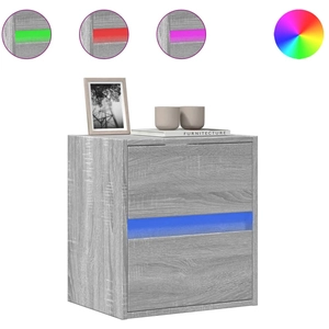 vidaXL Meuble TV mural avec LED sonoma gris 180x31x45 cm pas cher
