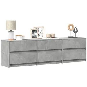 Comparateur de prix : vidaXL Meuble TV avec LED gris béton 180x34x50 cm bois d'ingénierie