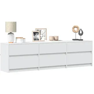 Comparateur de prix : vidaXL Meuble TV avec LED blanc 180x34x50 cm bois d'ingénierie