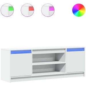 Meuble TV avec LED blanc 180x34x50 cm bois d'ingénierie vidaXL pas cher