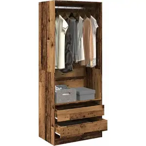 Comparateur de prix : vidaXL Garde-robe vieux bois 80x50x200 cm bois d'ingénierie