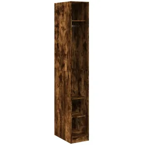 Garde-robe chêne fumé 30x50x200 cm bois d'ingénierie Vidaxl Smoked oak pas cher