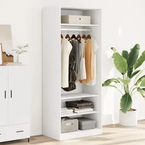 vidaXL Garde-robe blanc 80x50x200 cm bois d'ingénierie pas cher