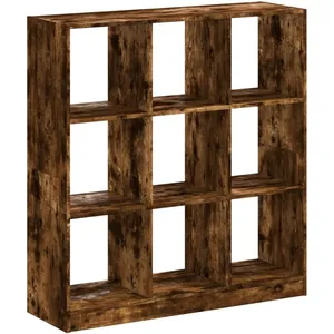 vidaXL Bibliothèque chêne fumé 102x32x108 cm bois d'ingénierie