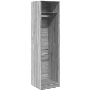 vidaXL Garde-robe gris sonoma 50x50x200 cm bois d'ingénierie pas cher
