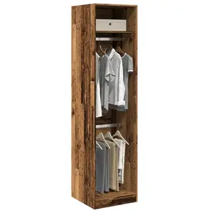 vidaXL Garde-robe vieux bois 50x50x200 cm bois d'ingénierie pas cher