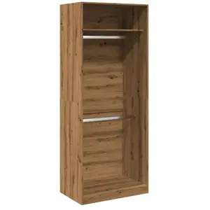 vidaXL Garde-robe chêne artisanal 80x50x200 cm bois d'ingénierie pas cher