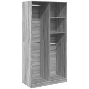 Comparateur de prix : vidaXL Garde-robe sonoma gris 100x50x200 cm bois d'ingénierie