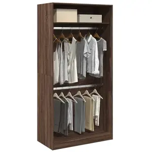 vidaXL Garde-robe chêne marron 100x50x200 cm bois d'ingénierie pas cher