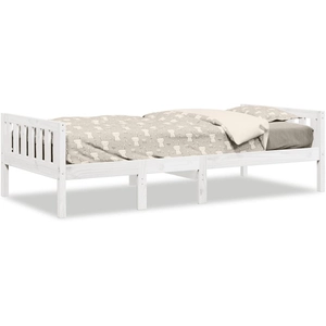 vidaXL Lit pour enfants sans matelas blanc 90x200cm bois de pin massif pas cher