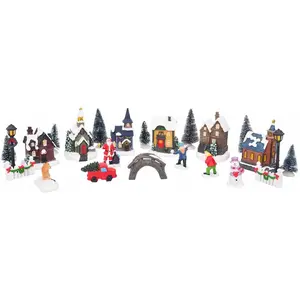 vidaXL Décor de Table de Noël Multicolore 6.5 x 9.1 cm Résine pas cher