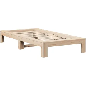 Comparateur de prix : vidaXL Vidaxl Cadre De Lit Sans Matelas 90x190 Cm Bois De Pin Massif