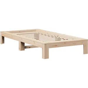 vidaXL Cadre de lit sans matelas 100x200 cm bois massif de pin pas cher