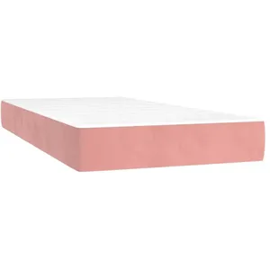 Comparateur de prix : vidaXL Matelas de lit à ressorts ensachés rose 100x220x20 cm velours