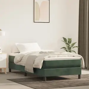 vidaXL Matelas de lit à ressorts ensachés 80x220x20 cm velours pas cher