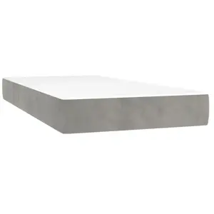 vidaXL Matelas de lit à ressorts ensachés 100x210x20 cm velours pas cher