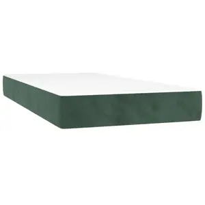 vidaXL Vidaxl Matelas De Lit À Ressorts Ensachés 100x220x20 Cm Velours pas cher