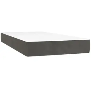 vidaXL Matelas de lit à ressorts ensachés 100x210x20 cm velours pas cher