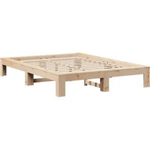 vidaXL Cadre de lit sans matelas 140x200 cm bois massif de pin pas cher