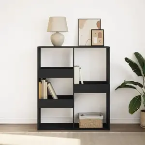 Vidaxl - Bibliothèque/Séparateur de pièce noir 100x33x115 cm Black pas cher
