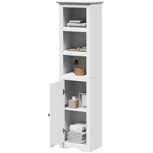 vidaXL Armoire de salle de bain BODO blanc 44x30x160 cm