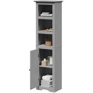 vidaXL Armoire de salle de bain BODO gris 44x30x160 cm pas cher