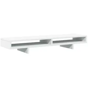 Comparateur de prix : vidaXL Support de moniteur blanc 100x27x15 cm bois d'ingénierie