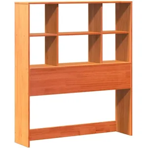 vidaXL Tête de lit avec rangement cire marron 100cm bois massif de pin pas cher