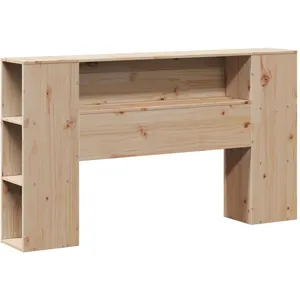 Tête de lit avec rangement 135 cm bois massif de pin Vidaxl Natural pas cher