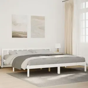vidaXL Cadre de lit extra long sans matelas 200x210 cm bois massif pin pas cher